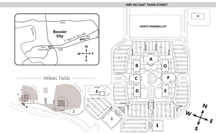 Bossier Parish CC Campus Map